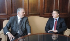 27 December 2013 National Assembly Speaker Dr Nebojsa Stefanovic and Montenegrin Ambassador to Serbia Igor Jovovic